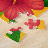 Farbenfroher Cartoon Elefant in tropischer Landsch Puzzle (Seite)