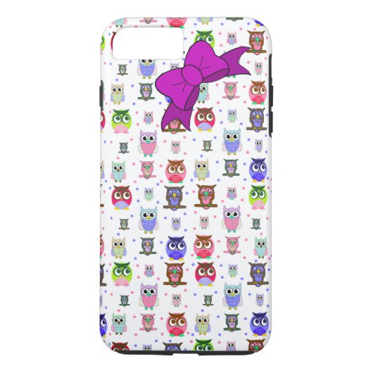 Farbenfroher Cartoon Gehäuse Owl iPhone 7 Plus Case-Mate iPhone Hülle (Rückseite)