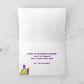 Farbenfroher Cartoon Mad Scientist 6. Geburtstag Karte (Innenseite)