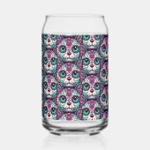 Farbenfroher Cat Sugar Skull Dosenglas (Rückseite)