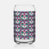 Farbenfroher Cat Sugar Skull Dosenglas (Links)