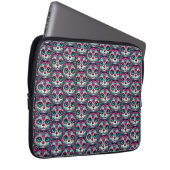 Farbenfroher Cat Sugar Skull Laptopschutzhülle (Vorne Rechts)