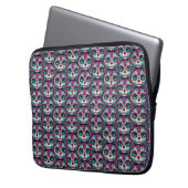 Farbenfroher Cat Sugar Skull Laptopschutzhülle (Vorderseite Links)