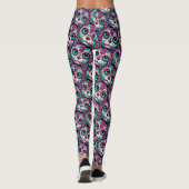 Farbenfroher Cat Sugar Skull Leggings (Rückseite)