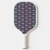 Farbenfroher Cat Sugar Skull Pickleball Schläger (Rückseite)