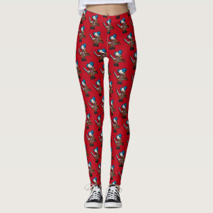 Farbenfroher Chainsaw Clown Halloween-Cartoon Leggings