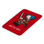 Farbenfroher Chainsaw Clown Halloween Horror Carto Magnet (Linke Seite)
