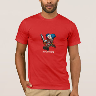 Farbenfroher Chainsaw Clown Halloween Horror Carto T-Shirt