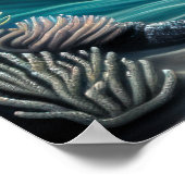 Farbenfroher Chalk Zeichnend Rifffisch Poster (Ecke)