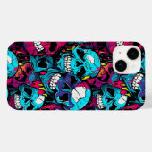 Farbenfroher Chaoskull Case-Mate iPhone Hülle (Rückseite (Horizontal))
