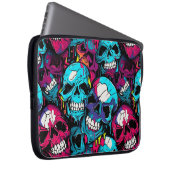 Farbenfroher Chaoskull Laptopschutzhülle (Vorne Rechts)