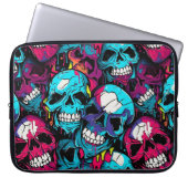 Farbenfroher Chaoskull Laptopschutzhülle (Vorderseite)