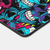 Farbenfroher Chaoskull Schreibtischunterlage (Ecke)