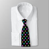 Farbenfroher Chic Polka Dots Classic Black Krawatte (Gebunden)