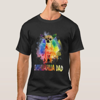 Farbenfroher Chihuahua Vater Niedlich Chihuahua Do T-Shirt