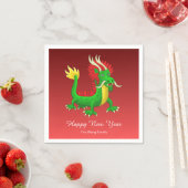 Farbenfroher chinesischer Drache Serviette (Beispiel)