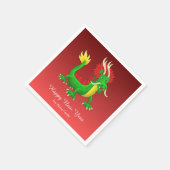 Farbenfroher chinesischer Drache Serviette (Ecke)
