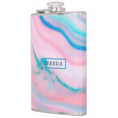 Farbenfroher Chloralagat-Marmor Flachmann (Links)