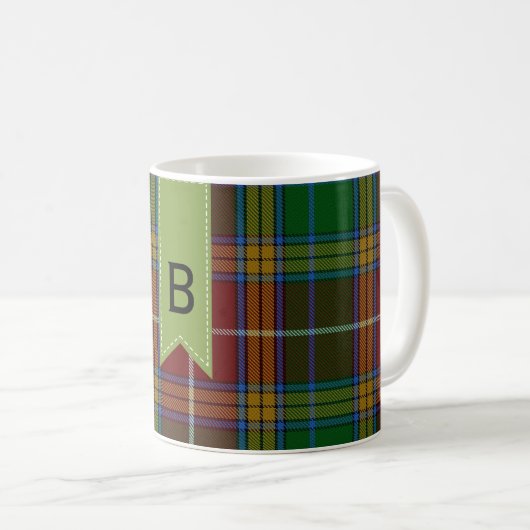 Farbenfroher Clan Baxter Kariert Kaffeetasse (VorderseiteRechts)