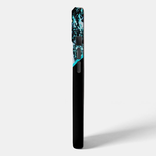 farbenfroher + cooler schwarz-schicker Marmor Case-Mate iPhone Hülle (Rückseite / Links)