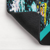 farbenfroher + cooler schwarz-schicker Marmor Mousepad (Ecke)