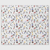 Farbenfroher Crayon Zeichnend Geschenkpapier (Flach)