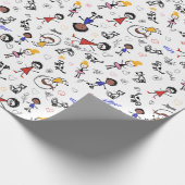 Farbenfroher Crayon Zeichnend Geschenkpapier (Ecke)