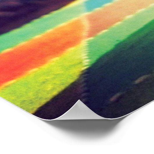 Farbenfroher Cupcake mit Cherry oben Poster (Ecke)