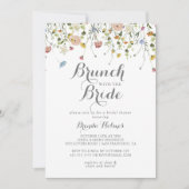 Farbenfroher Dainty Wild Brunch mit Brautdusche Einladung (Vorderseite)