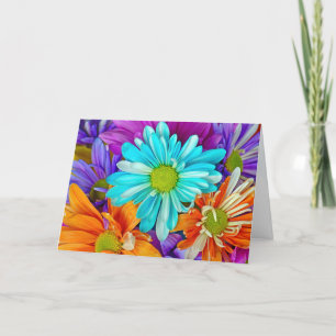 Farbenfroher Daisy Bouquet Muttertag Karte