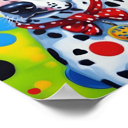 Farbenfroher Dalmatiner Poster (Ecke)