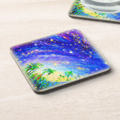 Farbenfroher Dance Dancing im Himmel. Jetzt kaufen Getränkeuntersetzer (Linke Seite)