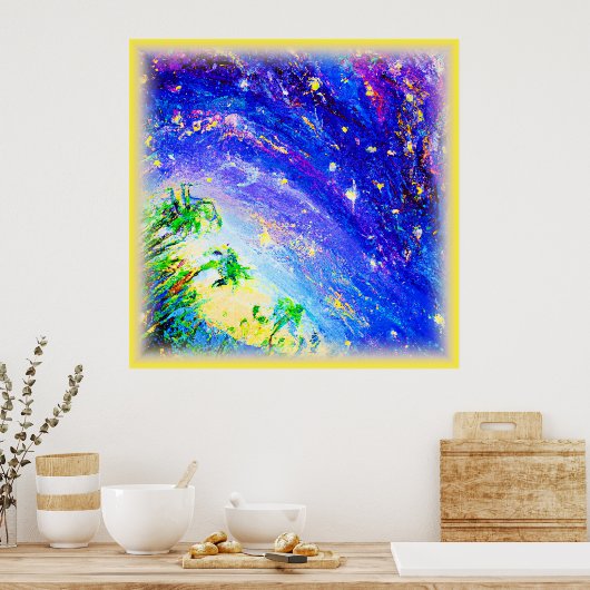 Farbenfroher Dance Dancing im Himmel. Jetzt kaufen Poster (Küche)