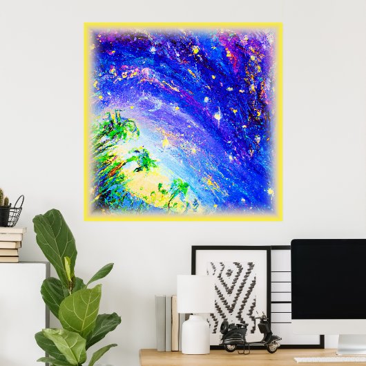 Farbenfroher Dance Dancing im Himmel. Jetzt kaufen Poster (Heimbüro)