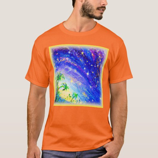 Farbenfroher Dance Dancing im Himmel. Jetzt kaufen T-Shirt (Vorderseite)