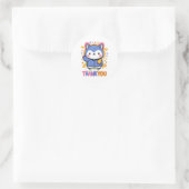 Farbenfroher Dankeschön Klassischer Rund Aufkleber (Tasche)