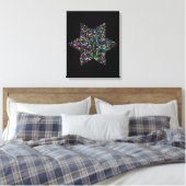 Farbenfroher Davidstern Leinwanddruck (Insitu (Schlafzimmer))