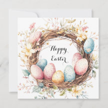 Farbenfroher dekorativer Kranz Ostereier mit Flo