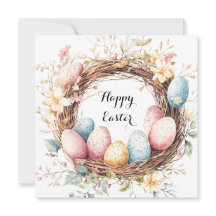 Farbenfroher dekorativer Kranz Ostereier mit Flo