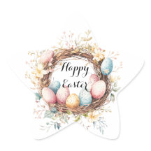 Farbenfroher dekorativer Kranz Ostereier mit Flo