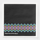 Farbenfroher Designer Serviette (Vorderseite)