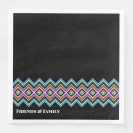 Farbenfroher Designer Serviette