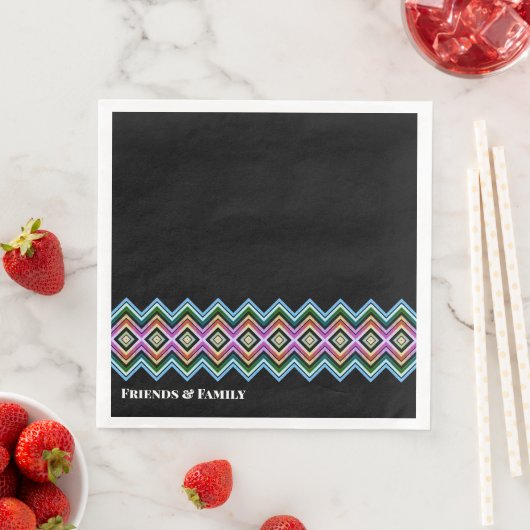 Farbenfroher Designer Serviette (Beispiel)