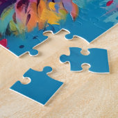 Farbenfroher Deutscher Schäferhund Puzzle (Seite)