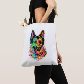 Farbenfroher Deutscher Schäferhund Tasche (Von Nahem)