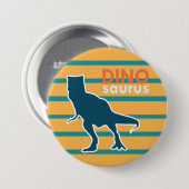 Farbenfroher Dinosaurier jurassisches Tier T-Rex Button (Vorne & Hinten)