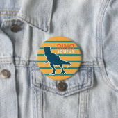 Farbenfroher Dinosaurier jurassisches Tier T-Rex Button (Beispiel)