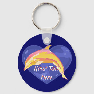 Farbenfroher Dolphin Schlüsselanhänger