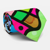 Farbenfroher Doodle-Abstrakter Hintergrund Krawatte (Gerollt)