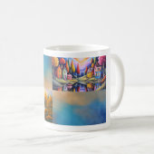 Farbenfroher Dorfbecher Kaffeetasse (VorderseiteRechts)